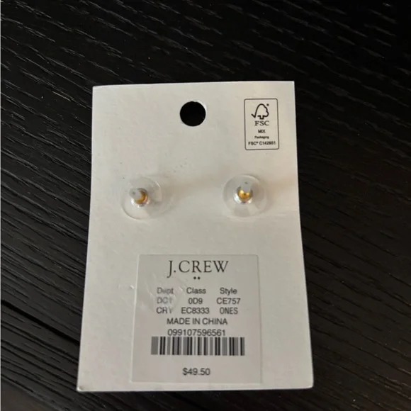 J. Crew Silver Crystal Earrings - Picture 2 of 2